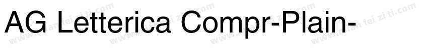 AG Letterica Compr-Plain字体转换